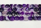 CAA4735 15.5 inches 12*12mm square banded agate beads wholesale