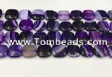 CAA4742 15.5 inches 14*14mm square banded agate beads wholesale