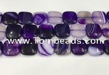 CAA4758 15.5 inches 18*18mm square banded agate beads wholesale