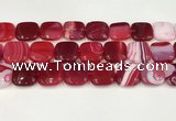 CAA4760 15.5 inches 18*18mm square banded agate beads wholesale