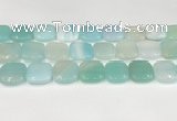 CAA4761 15.5 inches 18*18mm square banded agate beads wholesale