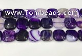 CAA4766 15.5 inches 20*20mm square banded agate beads wholesale