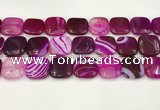 CAA4767 15.5 inches 20*20mm square banded agate beads wholesale