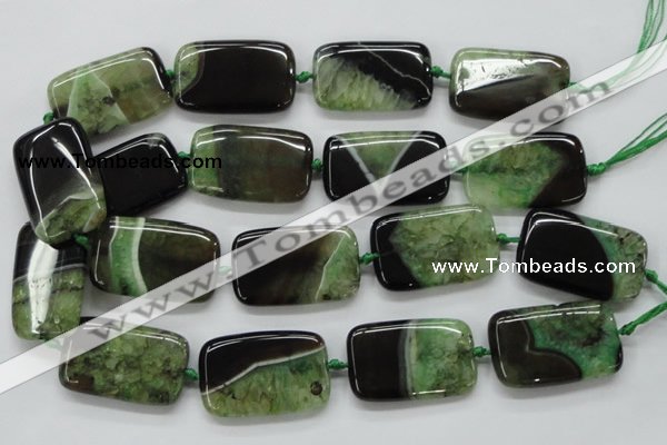 CAA477 15.5 inches 25*40mm rectangle agate druzy geode beads