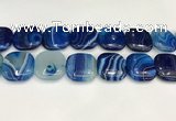 CAA4778 15.5 inches 25*25mm square banded agate beads wholesale