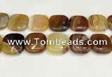 CAA4781 15.5 inches 30*30mm square banded agate beads wholesale