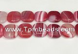 CAA4784 15.5 inches 30*30mm square banded agate beads wholesale