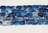 CAA4794 15.5 inches 10*14mm rectangle banded agate beads wholesale