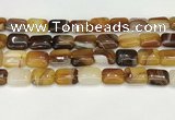 CAA4797 15.5 inches 12*16mm rectangle banded agate beads wholesale