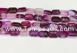 CAA4799 15.5 inches 12*16mm rectangle banded agate beads wholesale