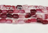 CAA4800 15.5 inches 12*16mm rectangle banded agate beads wholesale