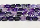 CAA4806 15.5 inches 13*18mm rectangle banded agate beads wholesale