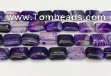 CAA4814 15.5 inches 15*20mm rectangle banded agate beads wholesale