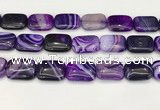 CAA4822 15.5 inches 18*25mm rectangle banded agate beads wholesale