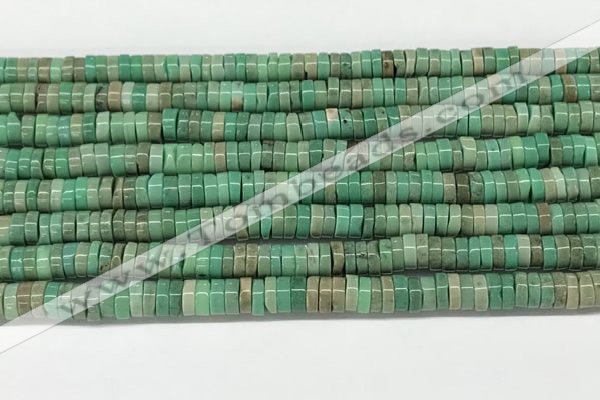 CAA4851 15.5 inches 2*5mm heishi grass agate beads wholesale