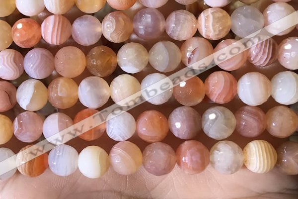 CAA4858 15.5 inches 12mm faceted round botswana agate beads