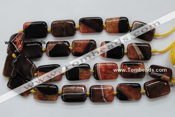 CAA486 15.5 inches 20*30mm rectangle agate druzy geode beads