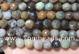 CAA4863 15.5 inches 12mm faceted round ocean agate beads