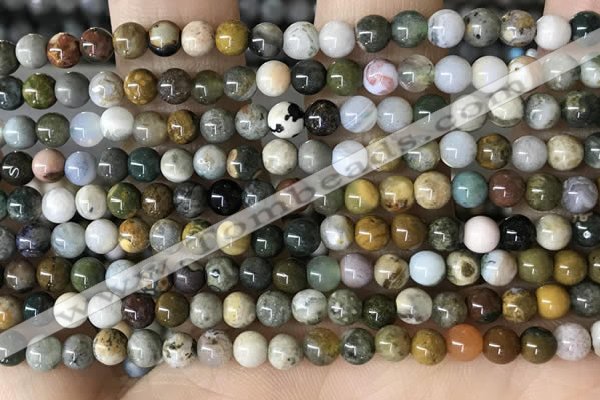 CAA4920 15.5 inches 4mm round ocean agate beads wholesale