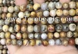 CAA4935 15.5 inches 8mm round yellow crazy lace agate beads wholesale