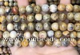 CAA4936 15.5 inches 10mm round yellow crazy lace agate beads wholesale