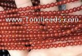 CAA4946 15.5 inches 4mm round red agate beads wholesale