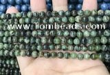 CAA4964 15.5 inches 4mm round green dendritic agate beads