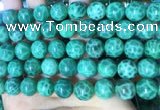 CAA5024 15.5 inches 12mm round green dragon veins agate beads