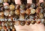 CAA5051 15.5 inches 14mm round dragon veins agate beads wholesale