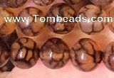 CAA5055 15.5 inches 6mm round dragon veins agate beads wholesale