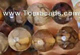 CAA5062 15.5 inches 6mm faceted round dragon veins agate beads