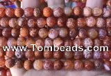 CAA5072 15.5 inches 8mm round red dragon veins agate beads