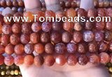 CAA5073 15.5 inches 10mm round red dragon veins agate beads