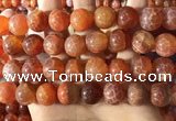 CAA5075 15.5 inches 14mm round red dragon veins agate beads