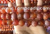 CAA5076 15.5 inches 16mm round red dragon veins agate beads