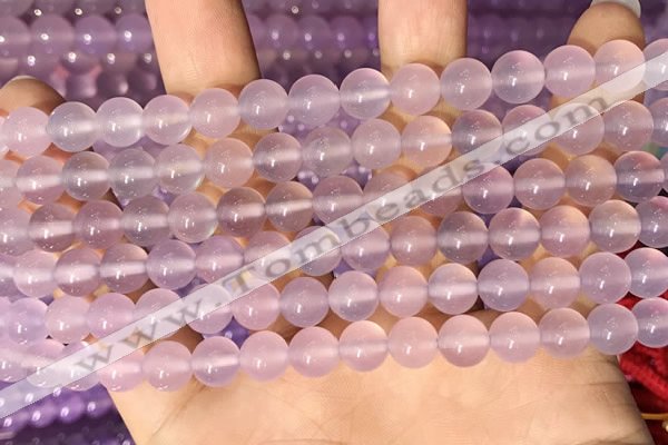 CAA5082 15.5 inches 8mm round purple agate beads wholesale