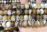 CAA5106 15.5 inches 10*14mm rondelle striped agate beads