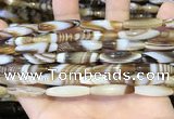 CAA5108 15.5 inches 6*25mm rice striped agate beads wholesale