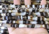 CAA5116 15.5 inches 8*33mm rice striped agate beads wholesale