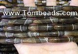 CAA5118 15.5 inches 8*33mm rice striped agate beads wholesale