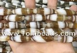 CAA5122 15.5 inches 10*30mm rice striped agate beads wholesale