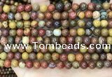 CAA5133 15.5 inches 6mm round red moss agate beads wholesale