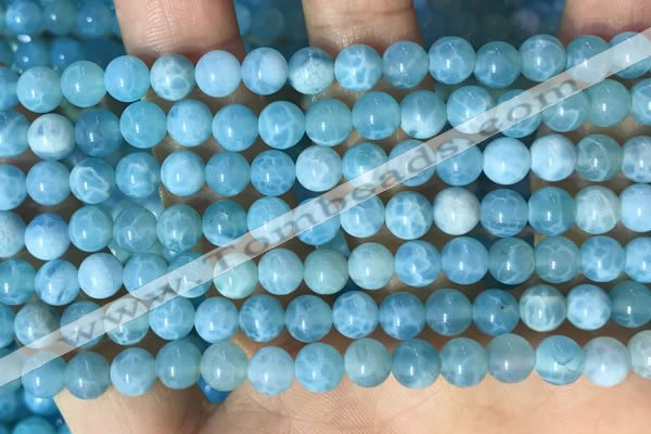 CAA5141 15.5 inches 6mm round dragon veins agate beads wholesale