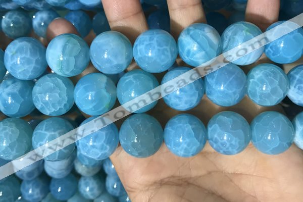 CAA5148 15.5 inches 18mm round dragon veins agate beads wholesale