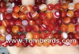CAA5207 15.5 inches 8mm faceted round banded agate beads