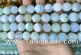 CAA5223 15.5 inches 12mm faceted round banded agate beads