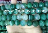 CAA5239 15.5 inches 16mm faceted round banded agate beads