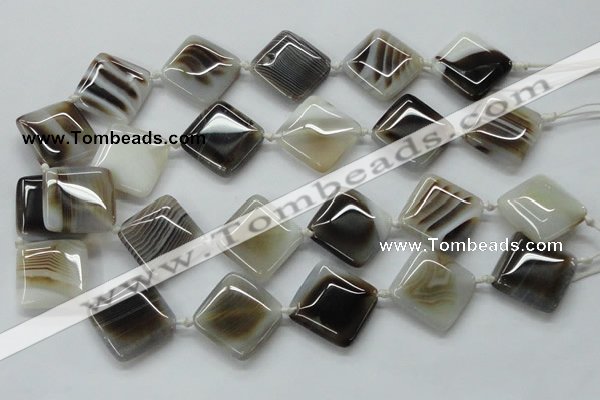 CAA524 15.5 inches 25*25mm diamond madagascar agate beads