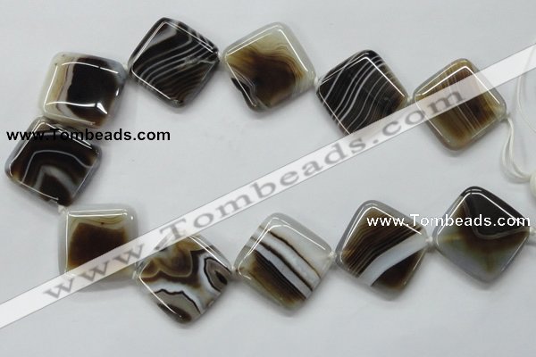 CAA525 15.5 inches 30*30mm diamond madagascar agate beads