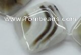 CAA526 15.5 inches 35*35mm diamond madagascar agate beads